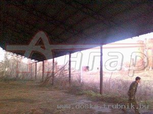 Продаю ангар б у (каркас ангара 15х54), навес металлический.