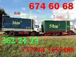 авто - тент грузоподъемность 8t и 9t, оббьем 50m3 и 36m3. Погонных метров 7.4 - 6m