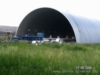 Оборудование для строительства бескаркасных арочных сооружений